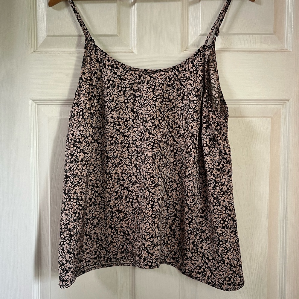 Nordstrom Black and Pink Floral Camisole
